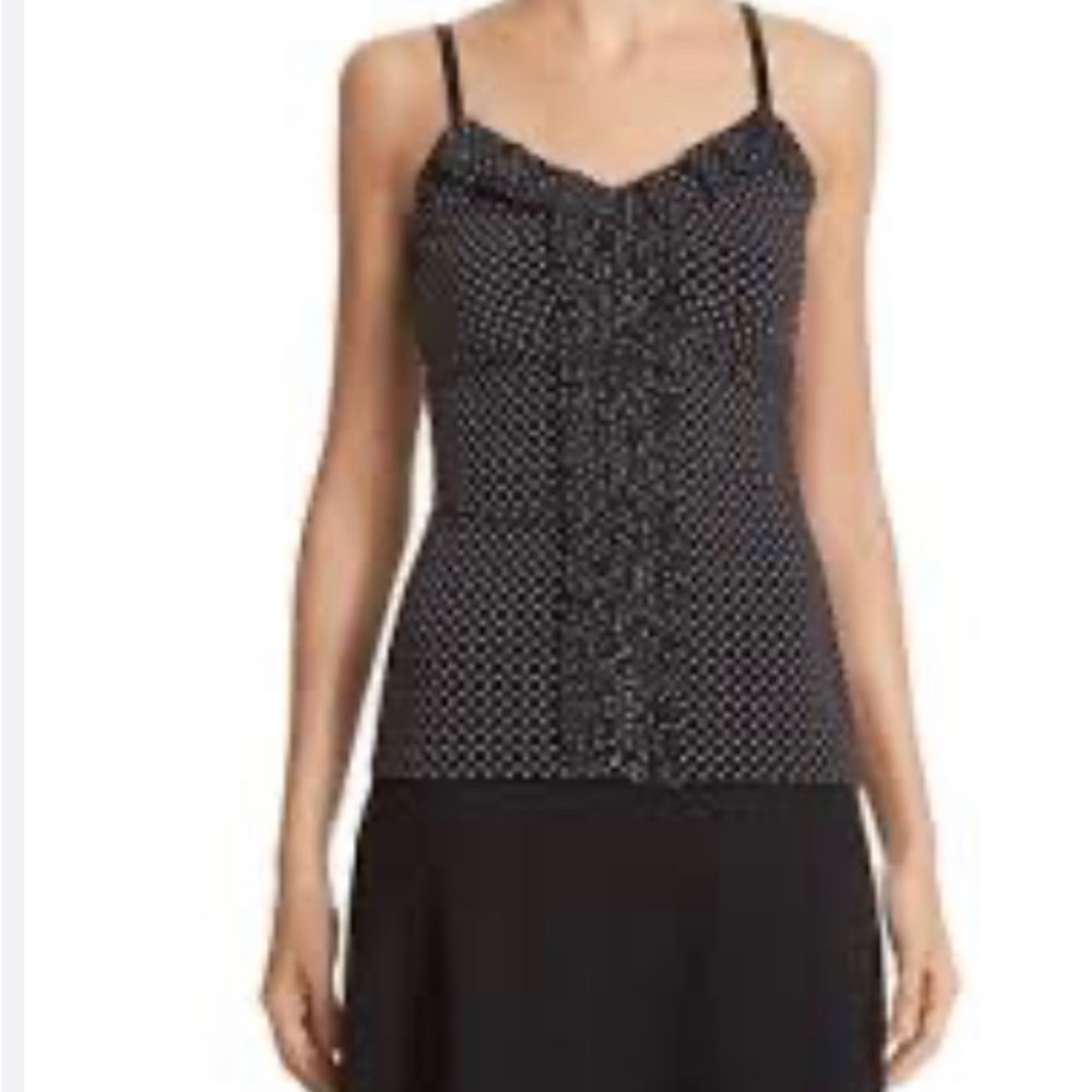 White House Black Market Dot Ruffle Front Camisole Size S - Picture 11 of 11